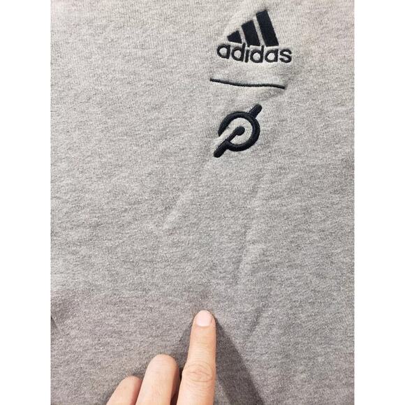 Adidas Sweatshirt Men's 2XL Gray Peloton Pullover Cotton Stretch Athleisure - Picture 5 of 14